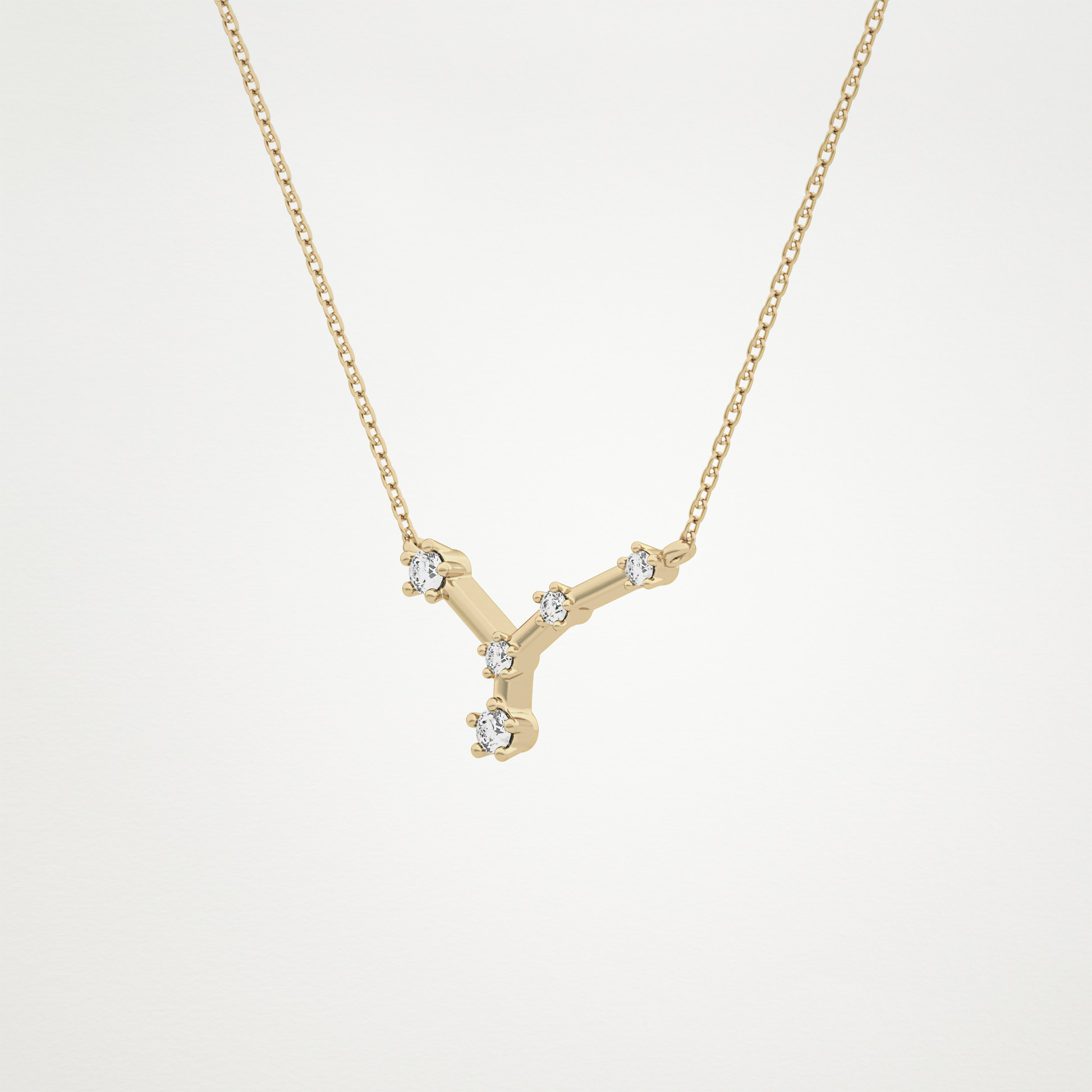 0.116 CT Moissanite Combined Necklace in 14K or 18K Solid Gold – DEF Color, VVS Clarity