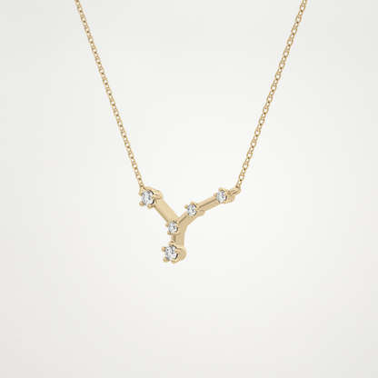 0.116 CT Moissanite Combined Necklace in 14K or 18K Solid Gold – DEF Color, VVS Clarity