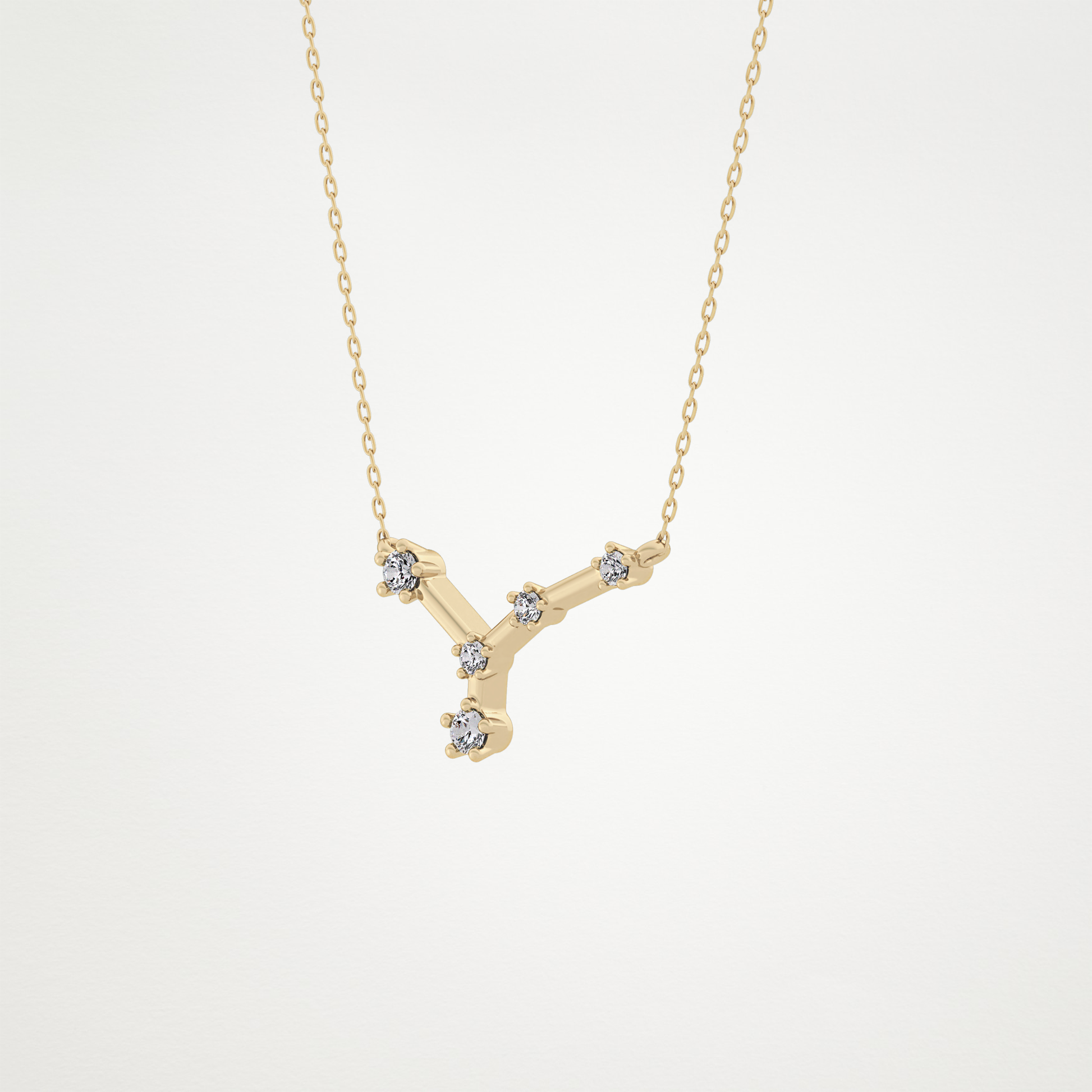 0.116 CT Moissanite Combined Necklace in 14K or 18K Solid Gold – DEF Color, VVS Clarity