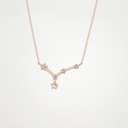 0.116 CT Moissanite Combined Necklace in 14K or 18K Solid Gold – DEF Color, VVS Clarity