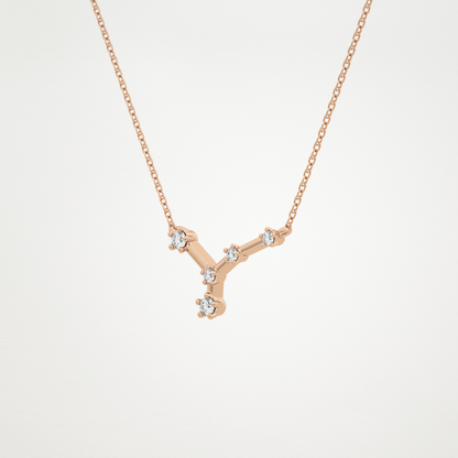 0.116 CT Moissanite Combined Necklace in 14K or 18K Solid Gold – DEF Color, VVS Clarity