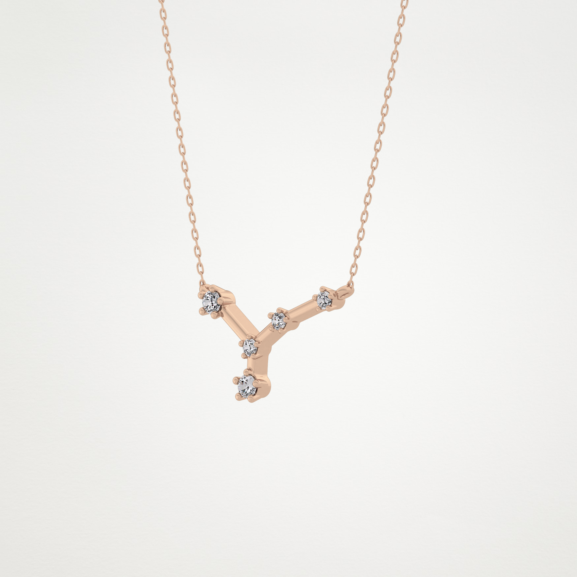 0.116 CT Moissanite Combined Necklace in 14K or 18K Solid Gold – DEF Color, VVS Clarity