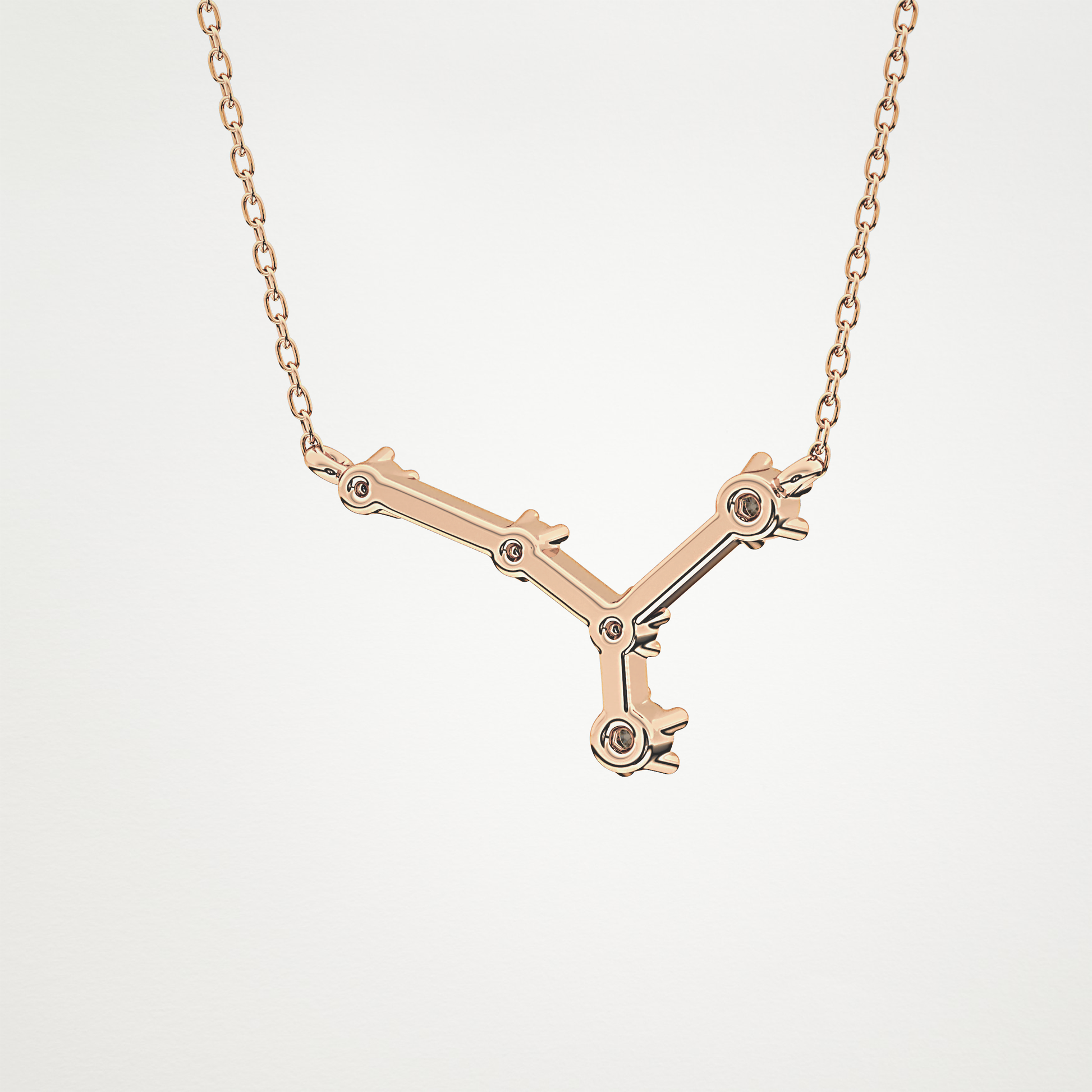 0.116 CT Moissanite Combined Necklace in 14K or 18K Solid Gold – DEF Color, VVS Clarity