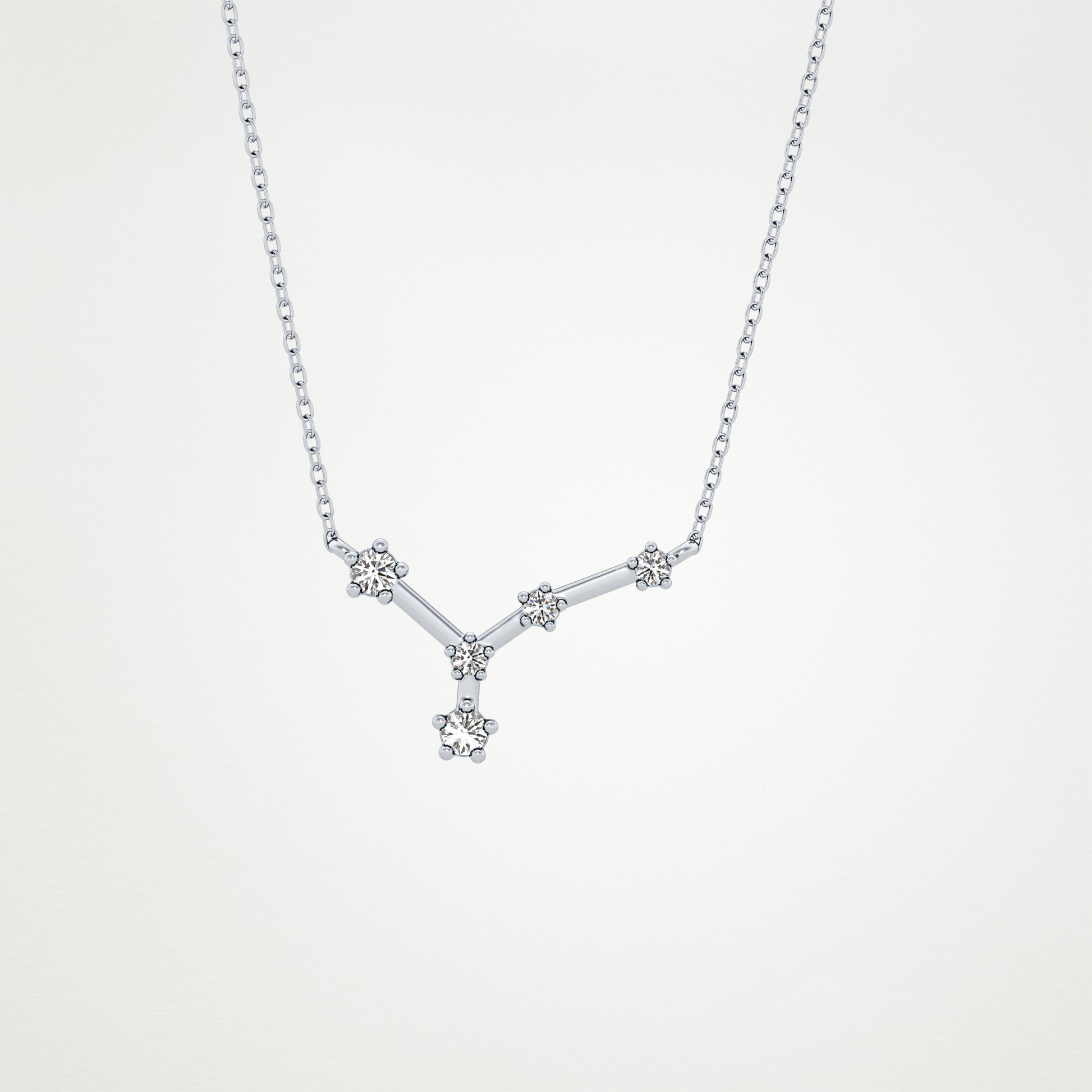 0.116 CT Moissanite Combined Necklace in 14K or 18K Solid Gold – DEF Color, VVS Clarity