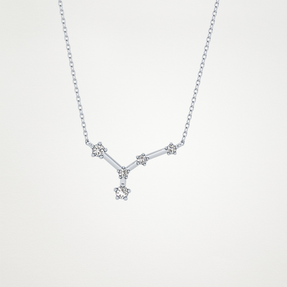 0.116 CT Moissanite Combined Necklace in 14K or 18K Solid Gold – DEF Color, VVS Clarity