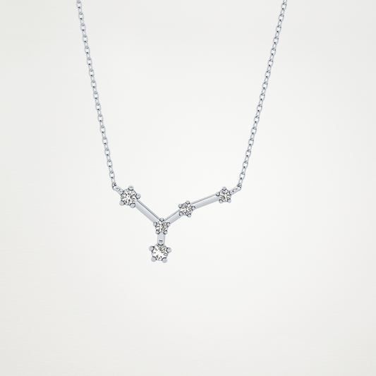 0.116 CT Moissanite Combined Necklace in 14K or 18K Solid Gold – DEF Color, VVS Clarity