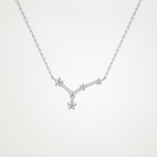 0.116 CT Moissanite Combined Necklace in 14K or 18K Solid Gold – DEF Color, VVS Clarity