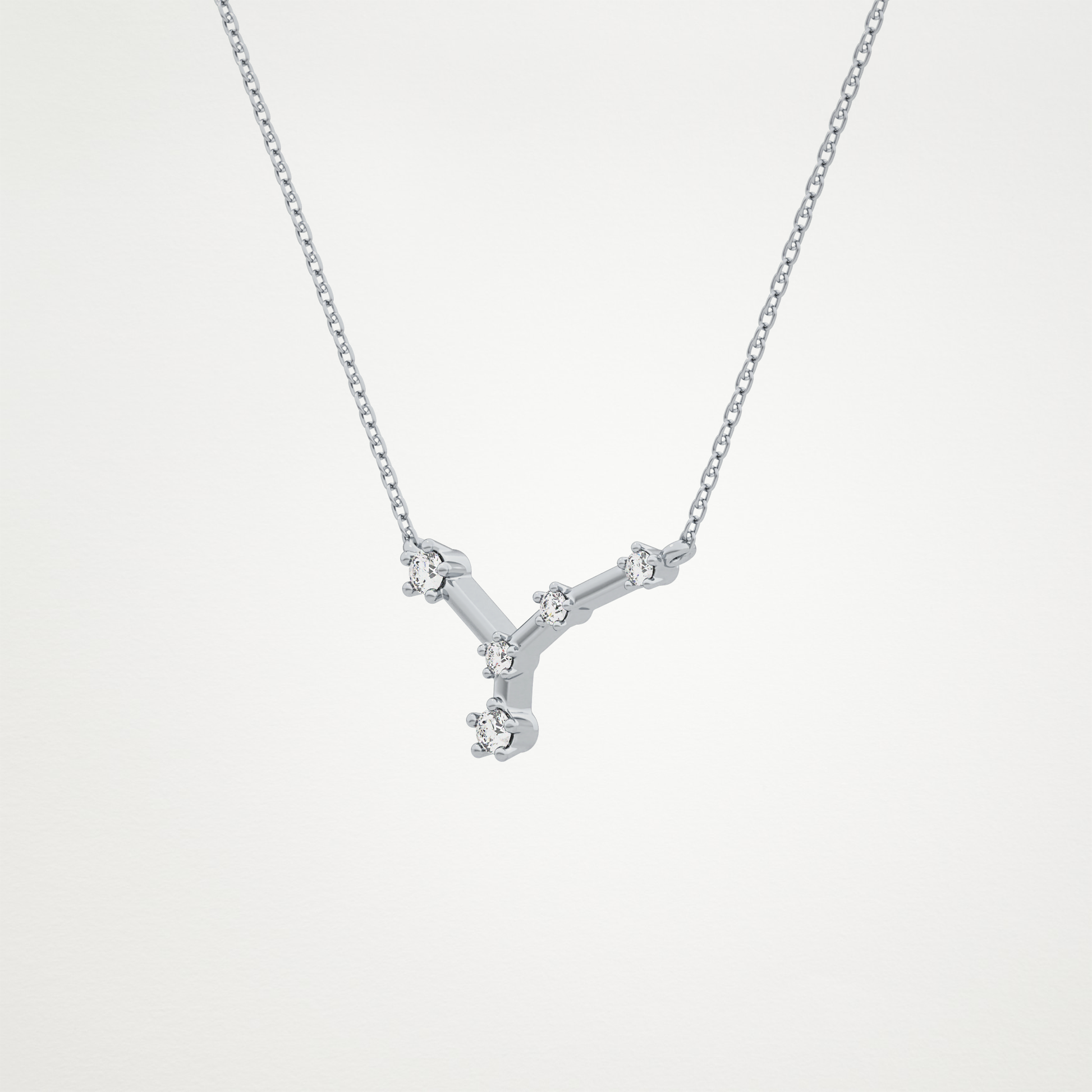 0.116 CT Moissanite Combined Necklace in 14K or 18K Solid Gold – DEF Color, VVS Clarity