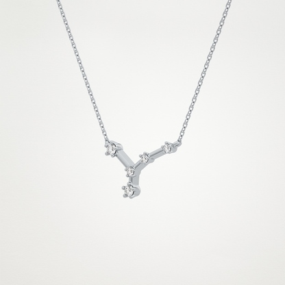 0.116 CT Moissanite Combined Necklace in 14K or 18K Solid Gold – DEF Color, VVS Clarity