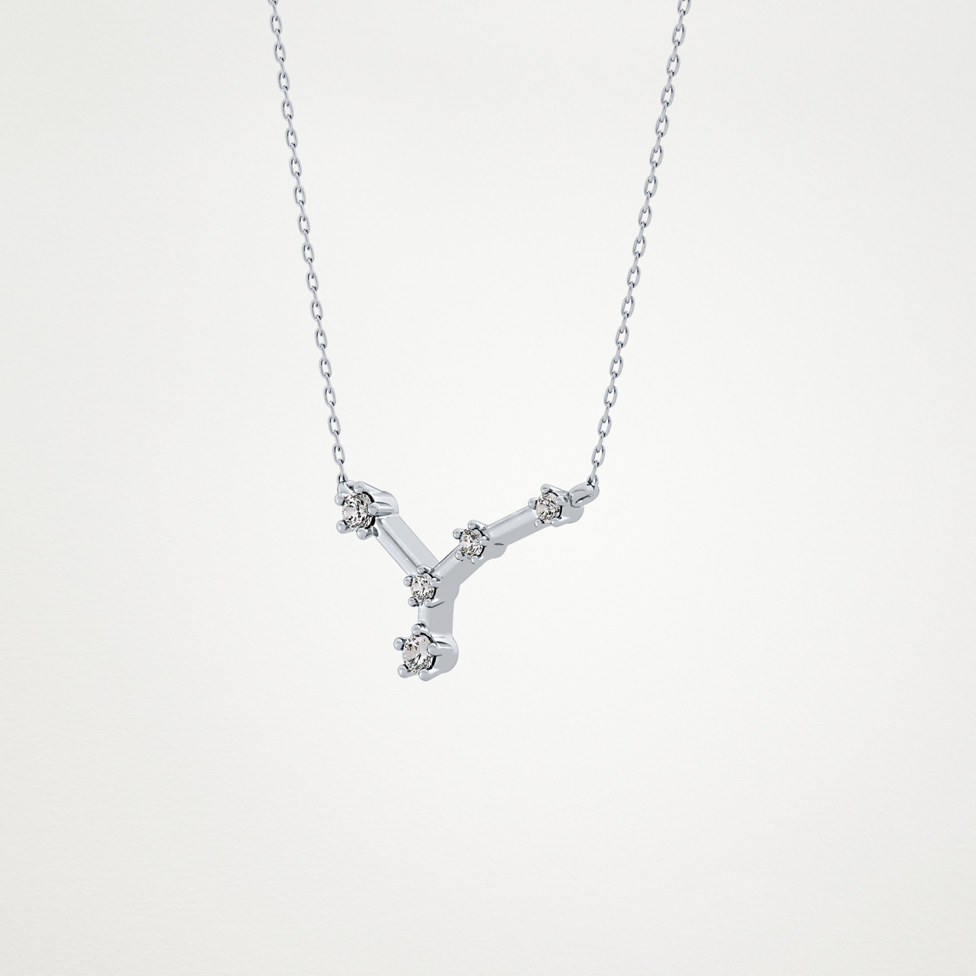 0.116 CT Moissanite Combined Necklace in 14K or 18K Solid Gold – DEF Color, VVS Clarity