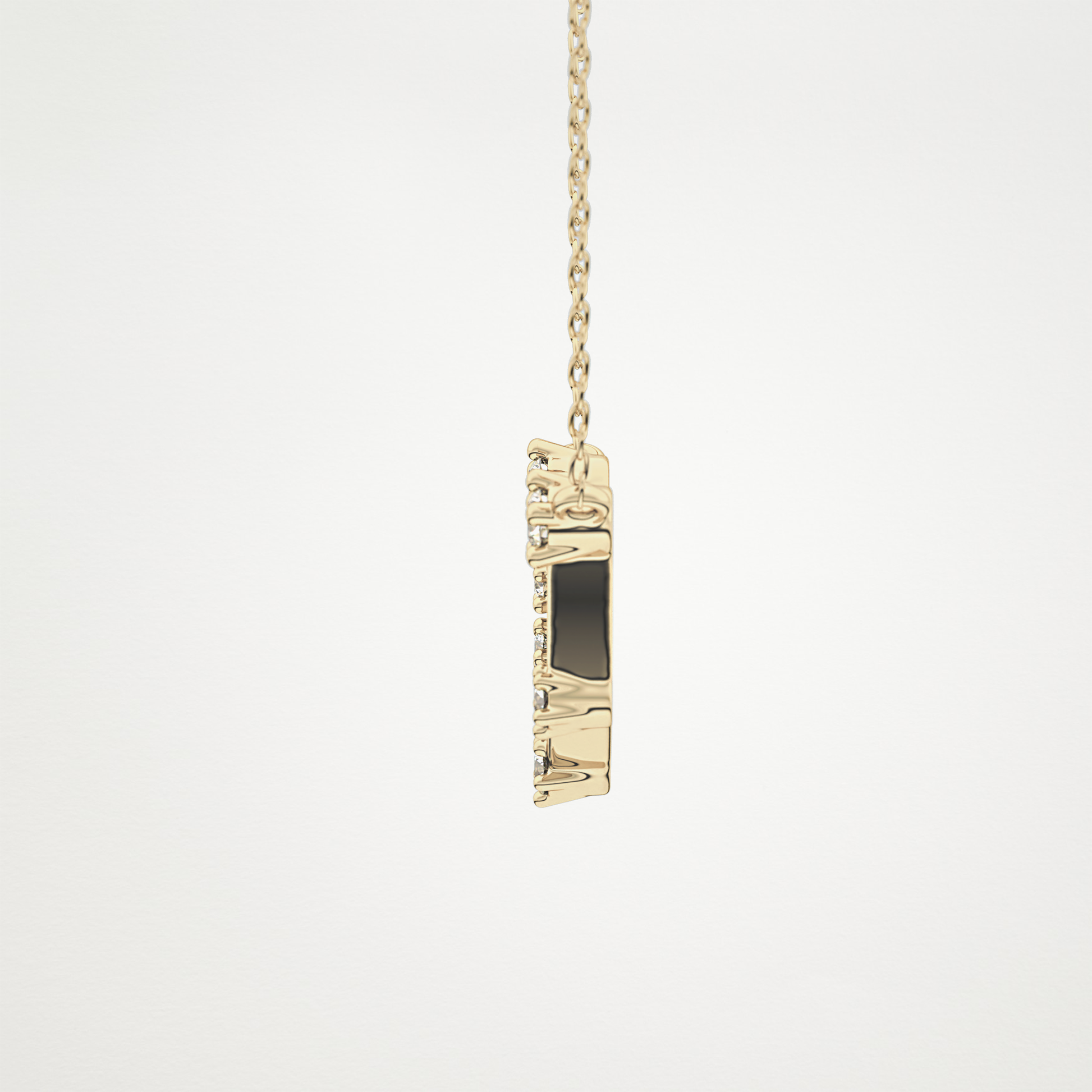 0.13 CT Moissanite Connected Necklace in 14K or 18K Solid Gold – DEF Color, VVS Clarity