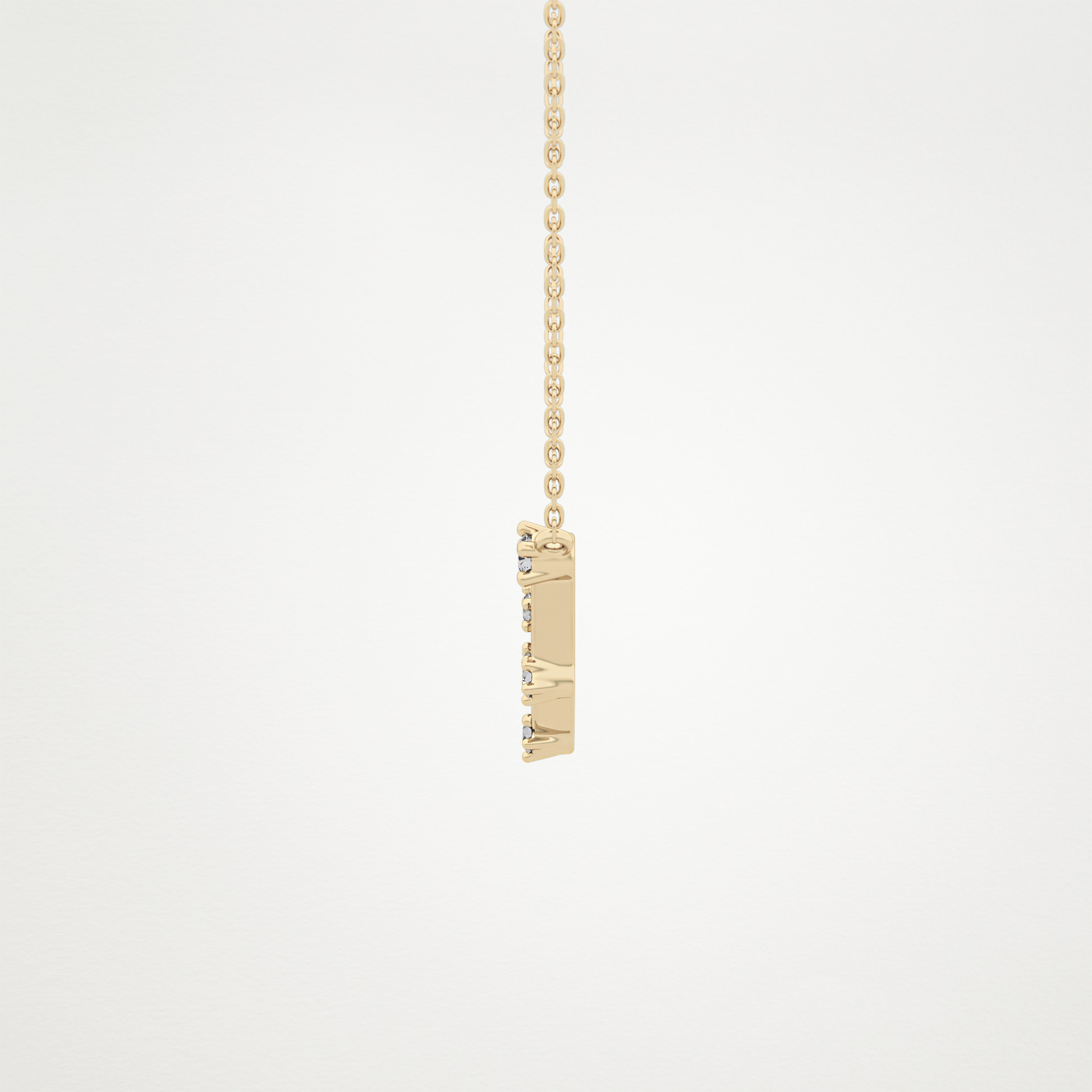 0.13 CT Moissanite Connected Necklace in 14K or 18K Solid Gold – DEF Color, VVS Clarity