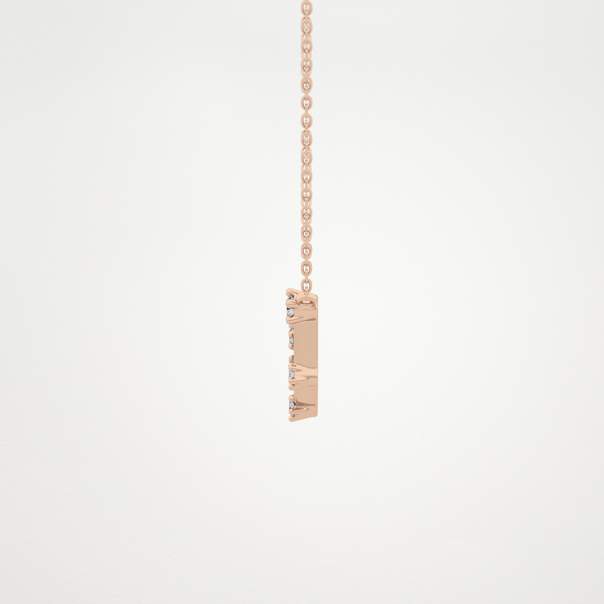 0.13 CT Moissanite Connected Necklace in 14K or 18K Solid Gold – DEF Color, VVS Clarity