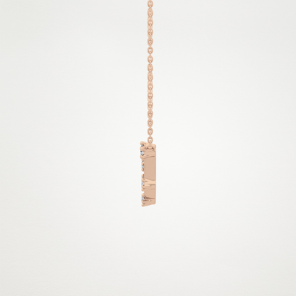 0.13 CT Moissanite Connected Necklace in 14K or 18K Solid Gold – DEF Color, VVS Clarity