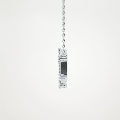 0.13 CT Moissanite Connected Necklace in 14K or 18K Solid Gold – DEF Color, VVS Clarity