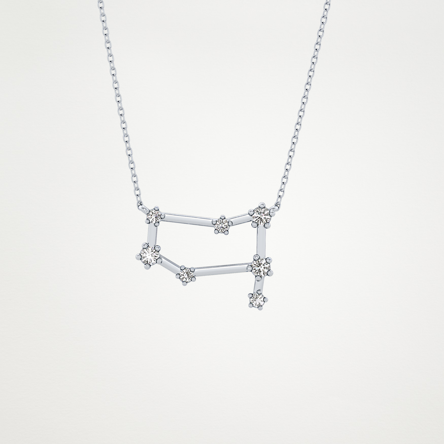 0.18 CT Moissanite Reverse P Necklace in 14K or 18K Solid Gold – DEF Color, VVS Clarity
