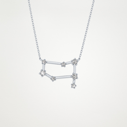 0.18 CT Moissanite Reverse P Necklace in 14K or 18K Solid Gold – DEF Color, VVS Clarity