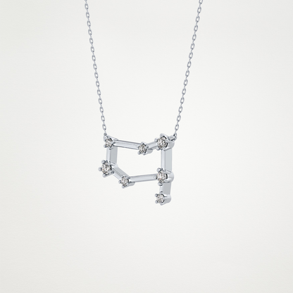 0.18 CT Moissanite Reverse P Necklace in 14K or 18K Solid Gold – DEF Color, VVS Clarity