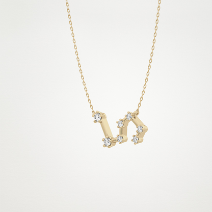 0.15 CT Moissanite Random Necklace in 14K or 18K Solid Gold – DEF Color, VVS Clarity