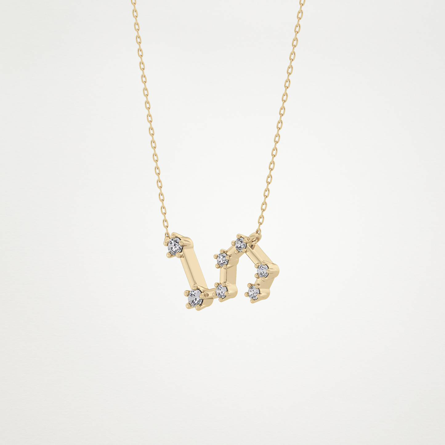 0.15 CT Moissanite Random Necklace in 14K or 18K Solid Gold – DEF Color, VVS Clarity