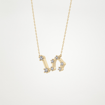 0.15 CT Moissanite Random Necklace in 14K or 18K Solid Gold – DEF Color, VVS Clarity