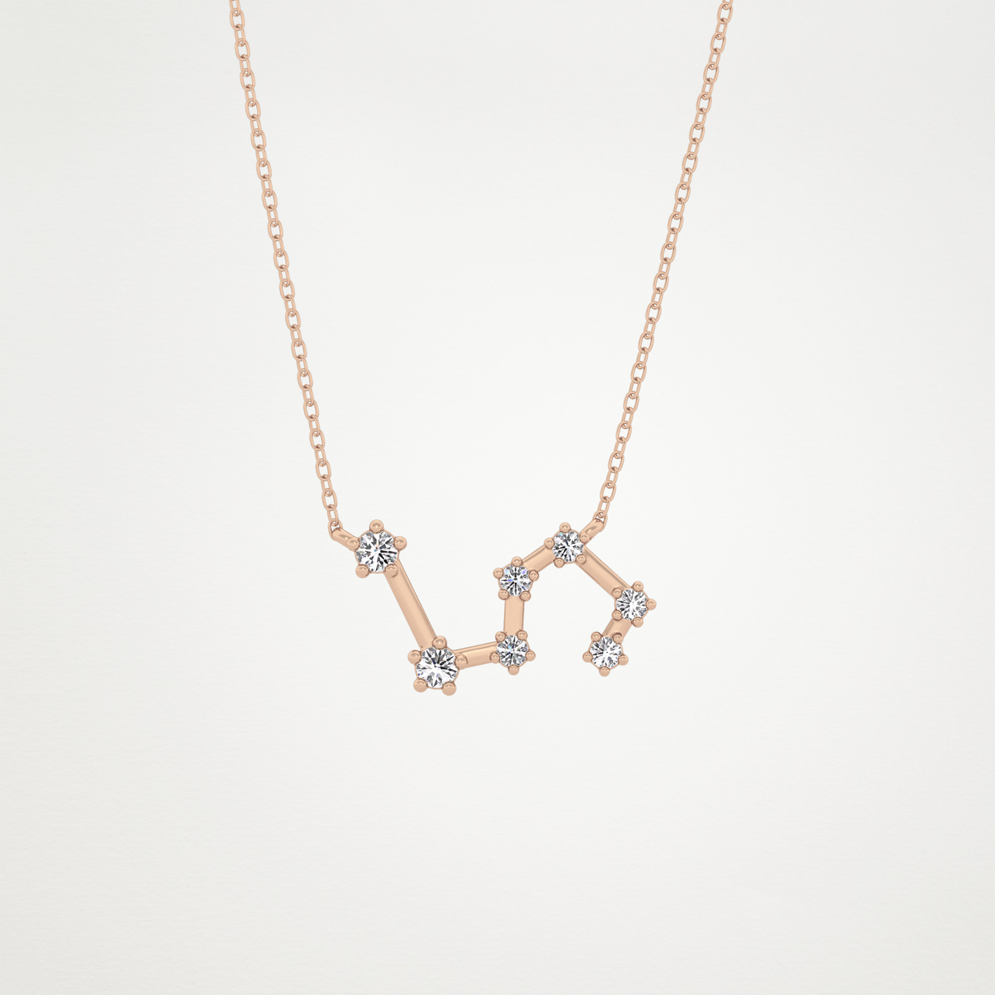 0.15 CT Moissanite Random Necklace in 14K or 18K Solid Gold – DEF Color, VVS Clarity