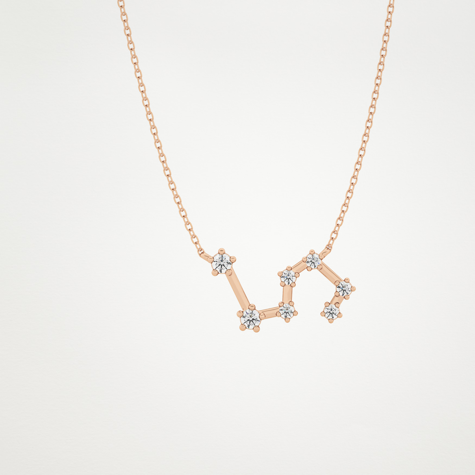 0.15 CT Moissanite Random Necklace in 14K or 18K Solid Gold – DEF Color, VVS Clarity