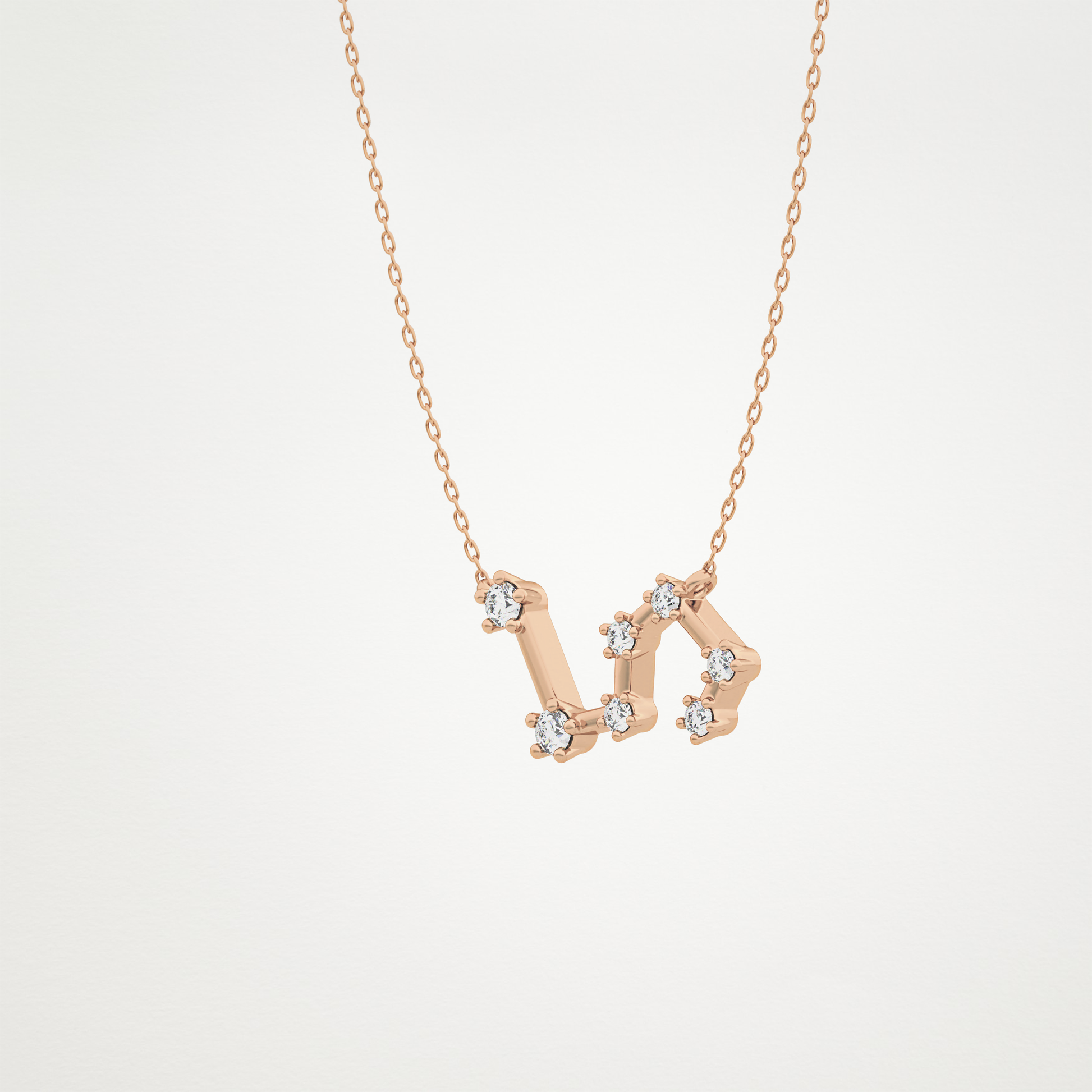 0.15 CT Moissanite Random Necklace in 14K or 18K Solid Gold – DEF Color, VVS Clarity