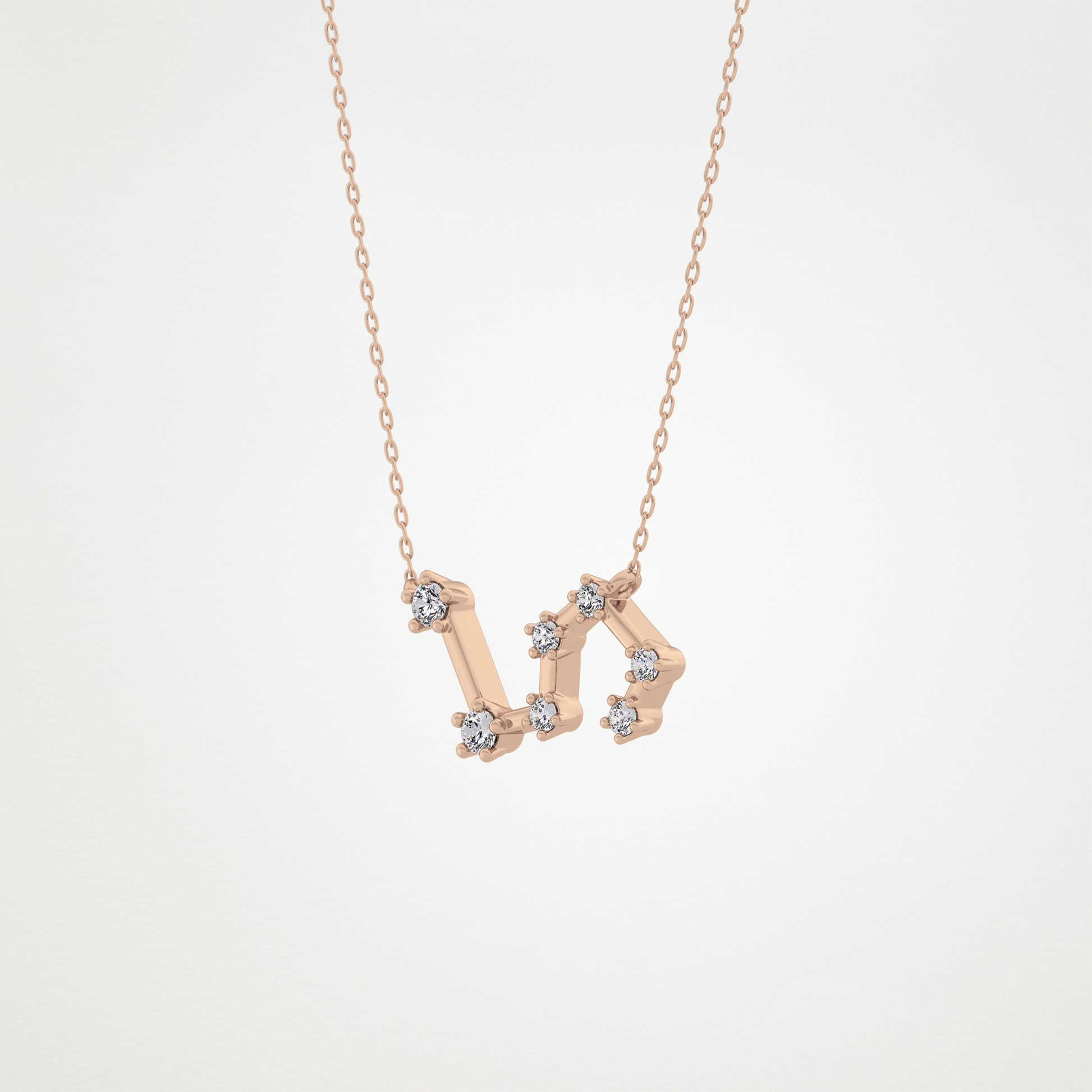 0.15 CT Moissanite Random Necklace in 14K or 18K Solid Gold – DEF Color, VVS Clarity