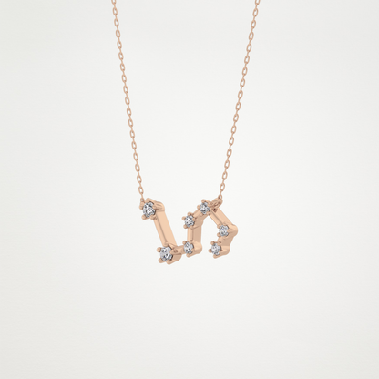 0.15 CT Moissanite Random Necklace in 14K or 18K Solid Gold – DEF Color, VVS Clarity