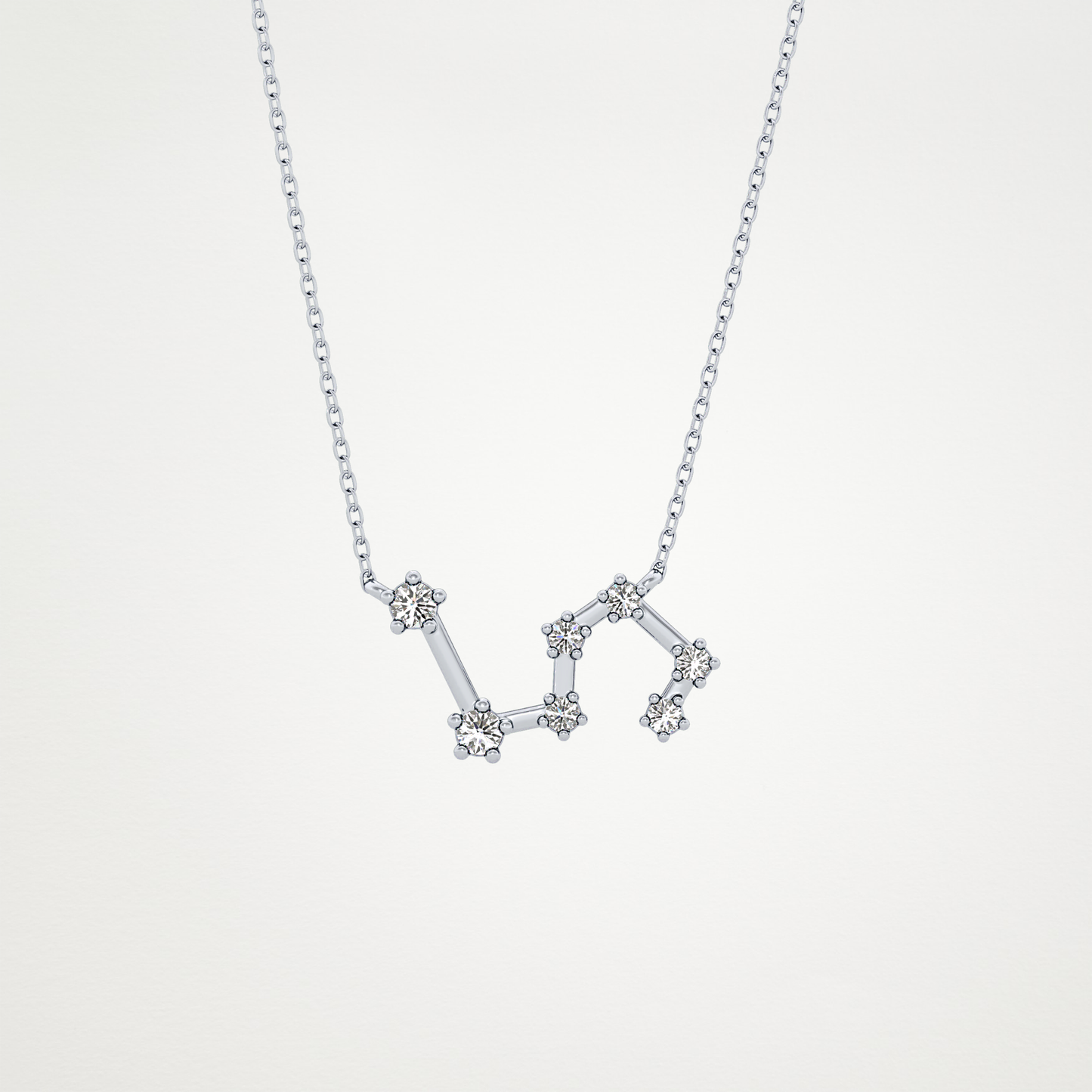 0.15 CT Moissanite Random Necklace in 14K or 18K Solid Gold – DEF Color, VVS Clarity