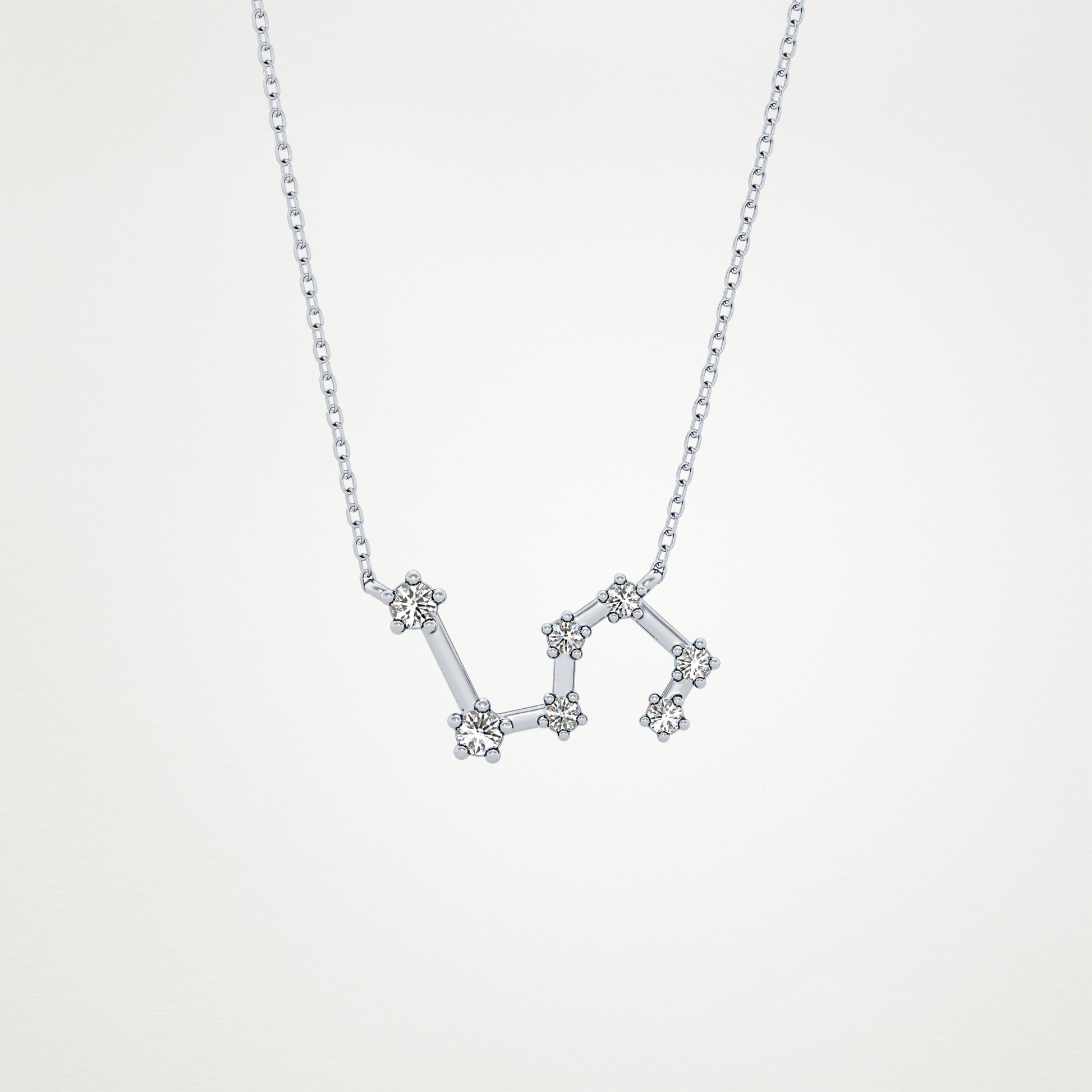 0.15 CT Moissanite Random Necklace in 14K or 18K Solid Gold – DEF Color, VVS Clarity