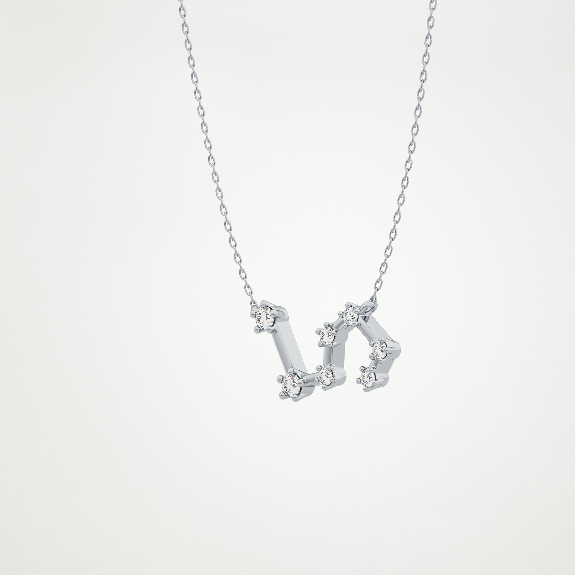 0.15 CT Moissanite Random Necklace in 14K or 18K Solid Gold – DEF Color, VVS Clarity