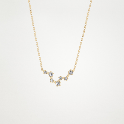 0.103 CT Moissanite Random Necklace in 14K or 18K Solid Gold – DEF Color, VVS Clarity