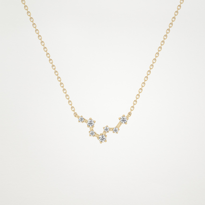 0.103 CT Moissanite Random Necklace in 14K or 18K Solid Gold – DEF Color, VVS Clarity