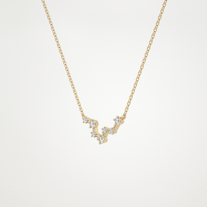 0.103 CT Moissanite Random Necklace in 14K or 18K Solid Gold – DEF Color, VVS Clarity