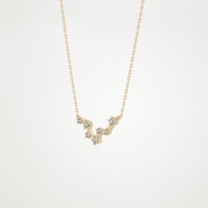 0.103 CT Moissanite Random Necklace in 14K or 18K Solid Gold – DEF Color, VVS Clarity