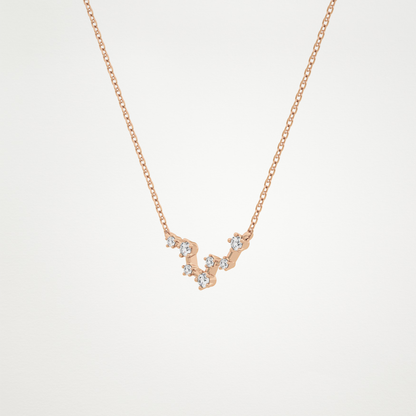 0.103 CT Moissanite Random Necklace in 14K or 18K Solid Gold – DEF Color, VVS Clarity