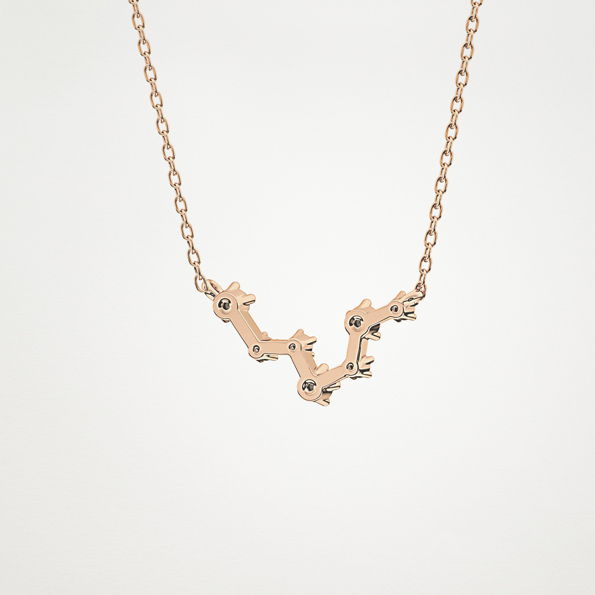 0.103 CT Moissanite Random Necklace in 14K or 18K Solid Gold – DEF Color, VVS Clarity