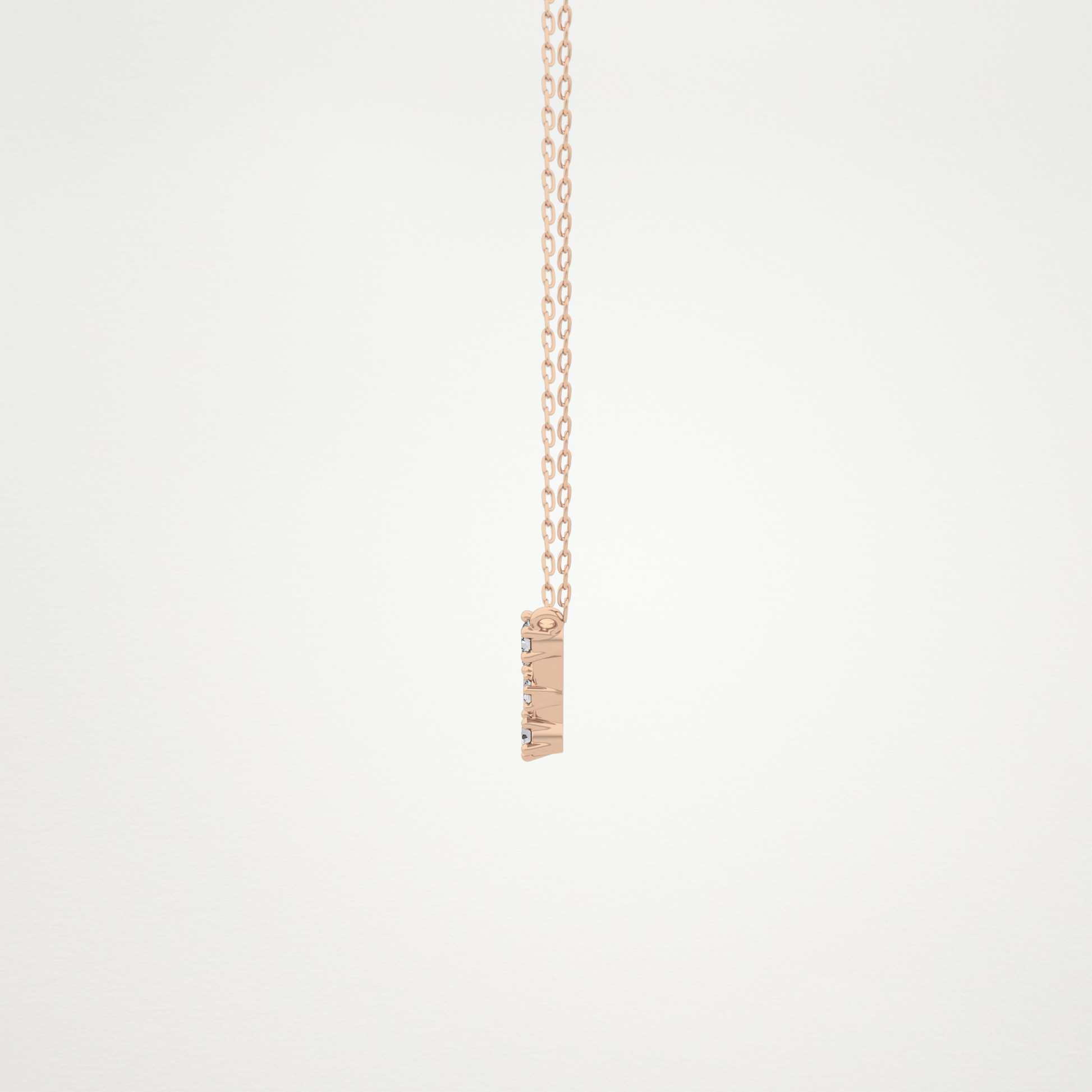 0.103 CT Moissanite Random Necklace in 14K or 18K Solid Gold – DEF Color, VVS Clarity