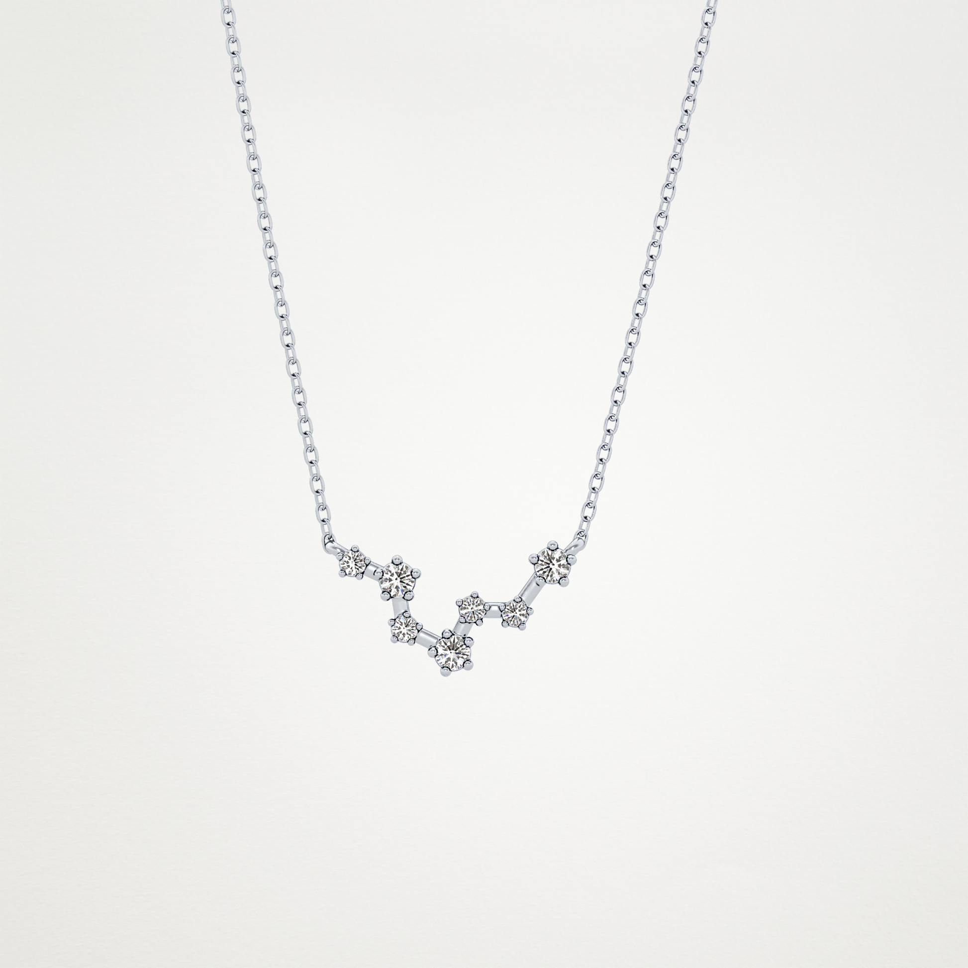 0.103 CT Moissanite Random Necklace in 14K or 18K Solid Gold – DEF Color, VVS Clarity