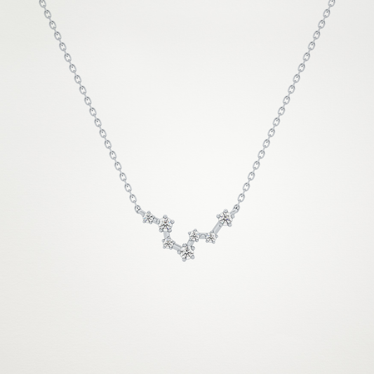 0.103 CT Moissanite Random Necklace in 14K or 18K Solid Gold – DEF Color, VVS Clarity