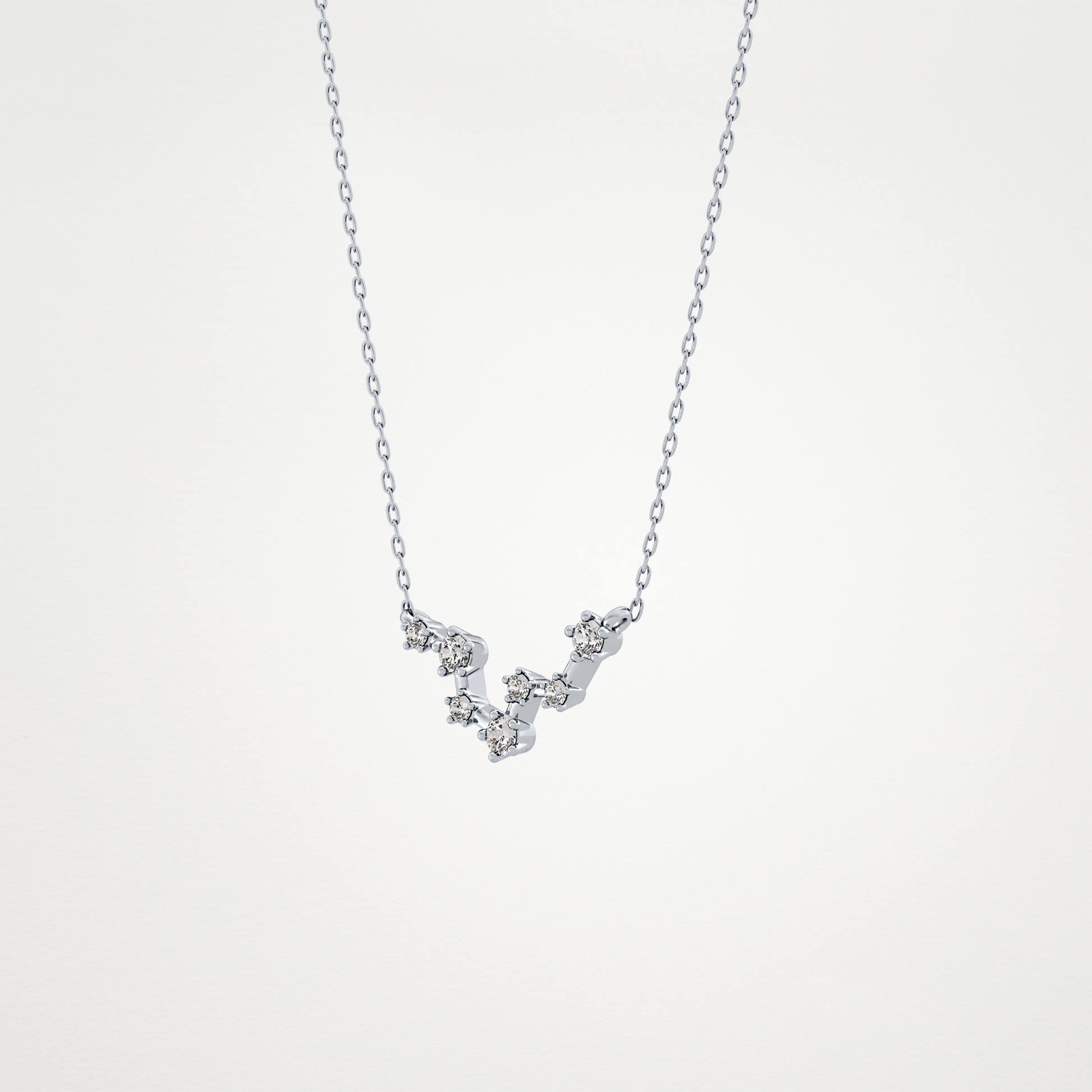 0.103 CT Moissanite Random Necklace in 14K or 18K Solid Gold – DEF Color, VVS Clarity