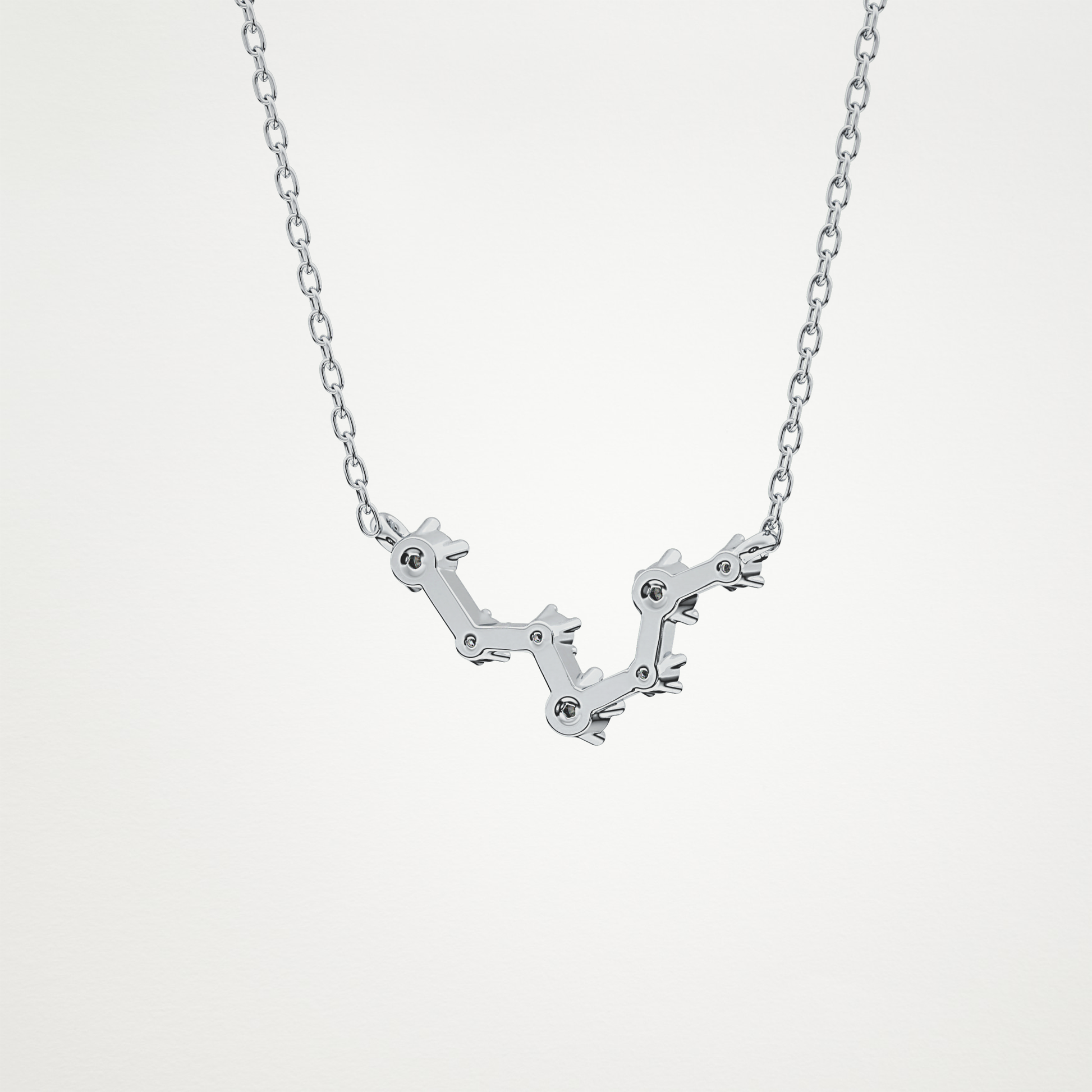 0.103 CT Moissanite Random Necklace in 14K or 18K Solid Gold – DEF Color, VVS Clarity