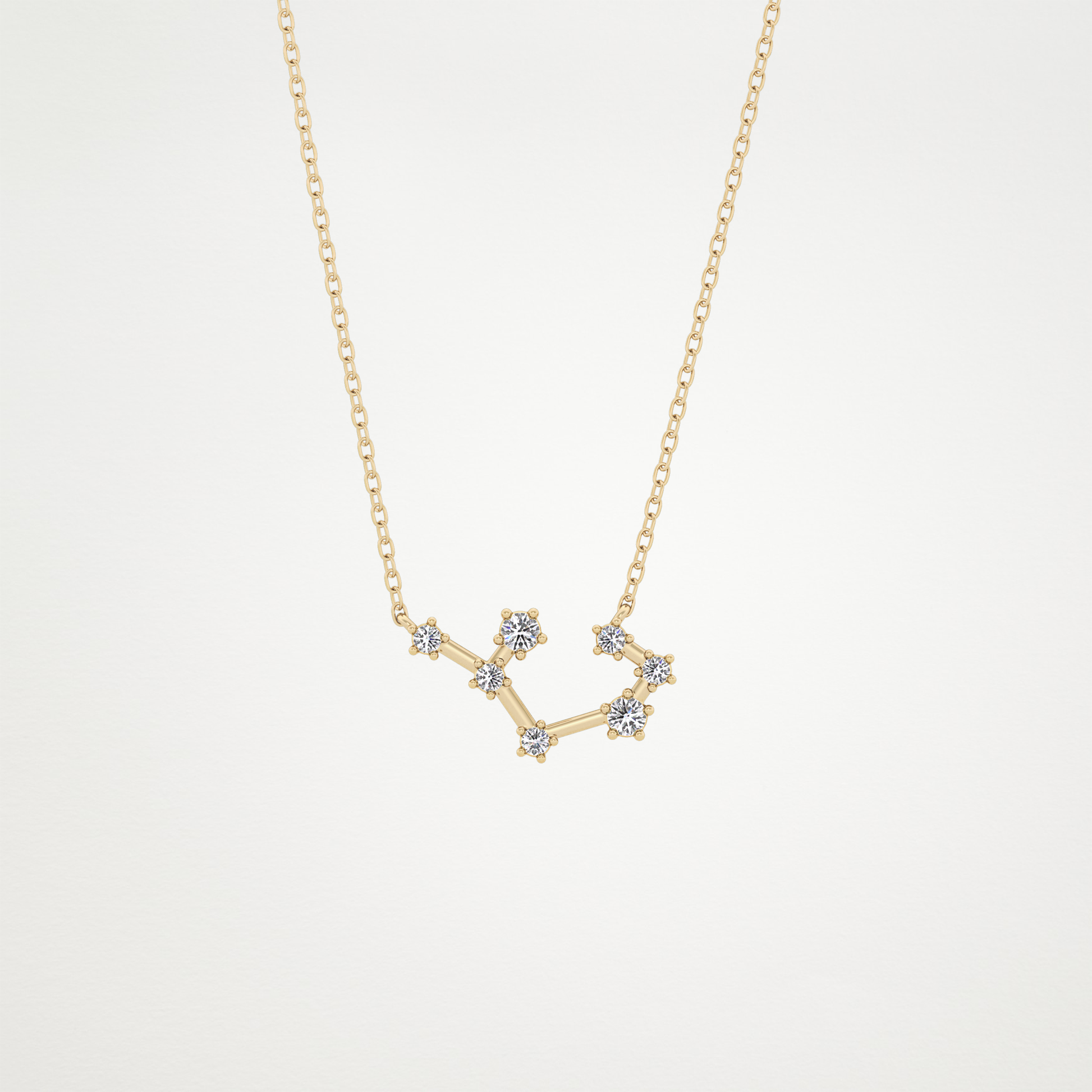 0.111 CT Moissanite Random Necklace in 14K or 18K Solid Gold – DEF Color, VVS Clarity