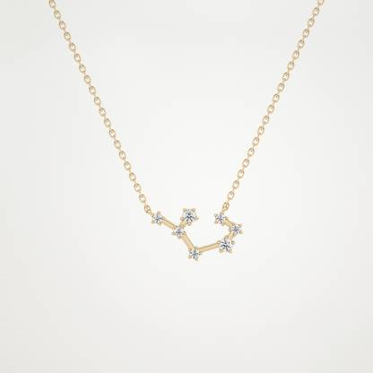 0.111 CT Moissanite Random Necklace in 14K or 18K Solid Gold – DEF Color, VVS Clarity