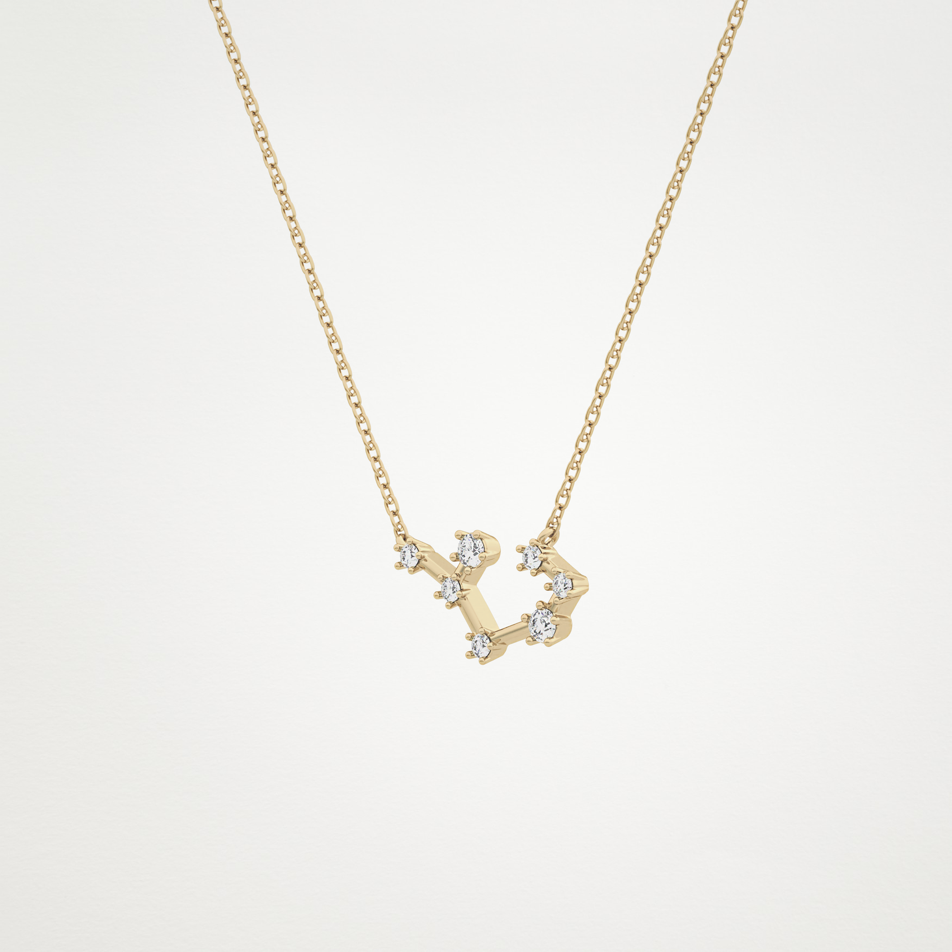 0.111 CT Moissanite Random Necklace in 14K or 18K Solid Gold – DEF Color, VVS Clarity