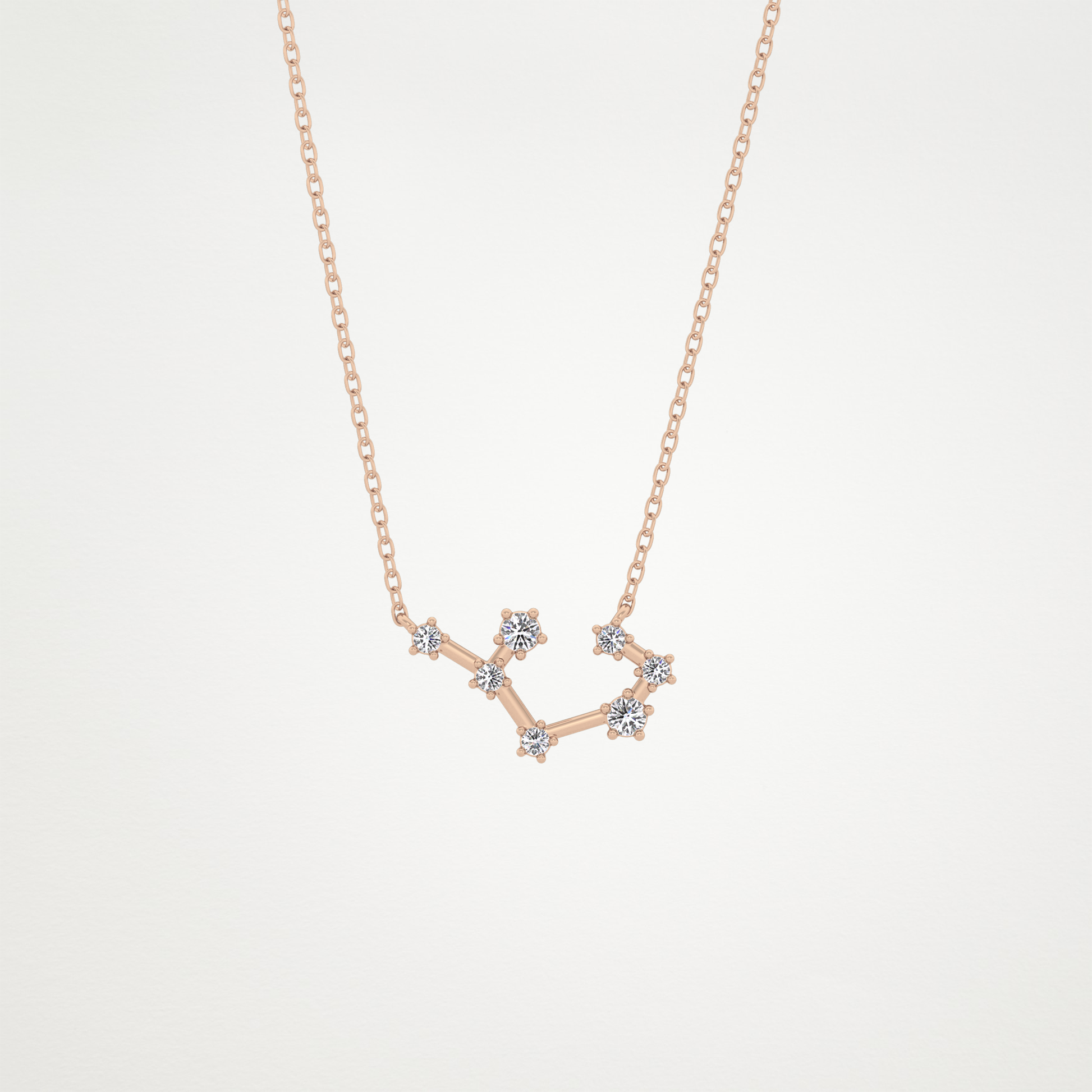 0.111 CT Moissanite Random Necklace in 14K or 18K Solid Gold – DEF Color, VVS Clarity