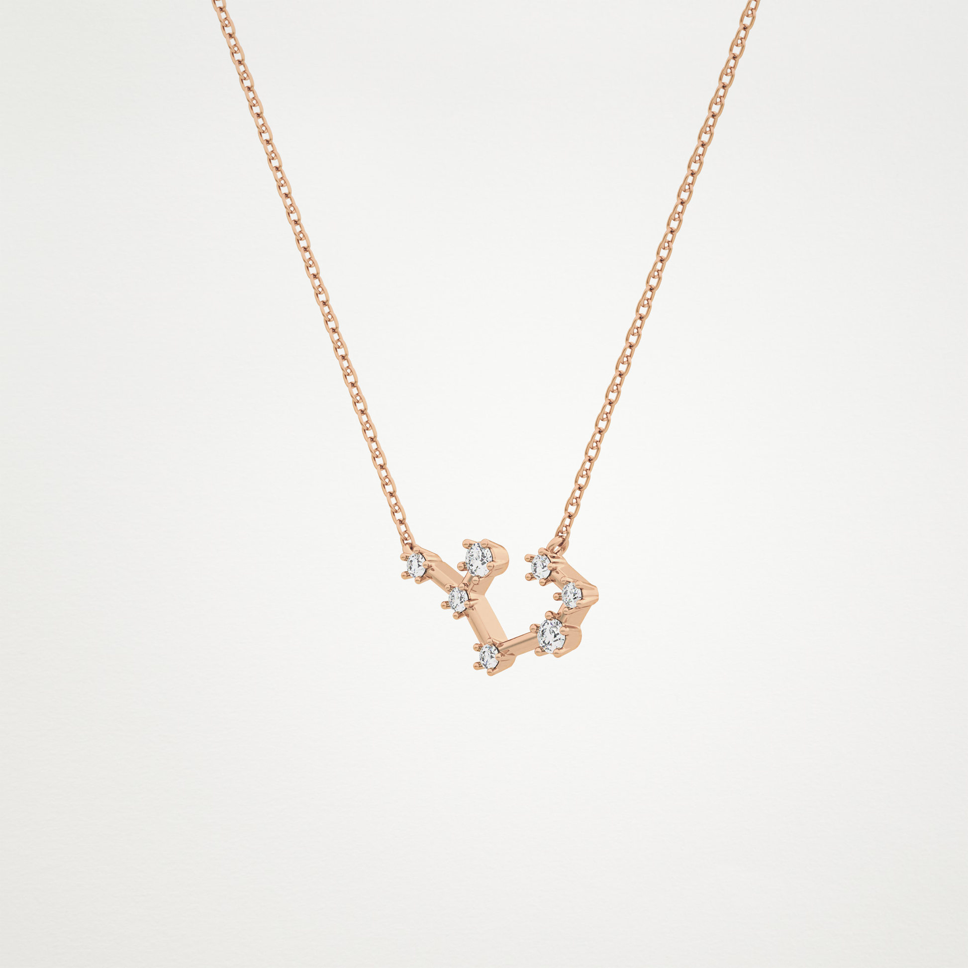 0.111 CT Moissanite Random Necklace in 14K or 18K Solid Gold – DEF Color, VVS Clarity
