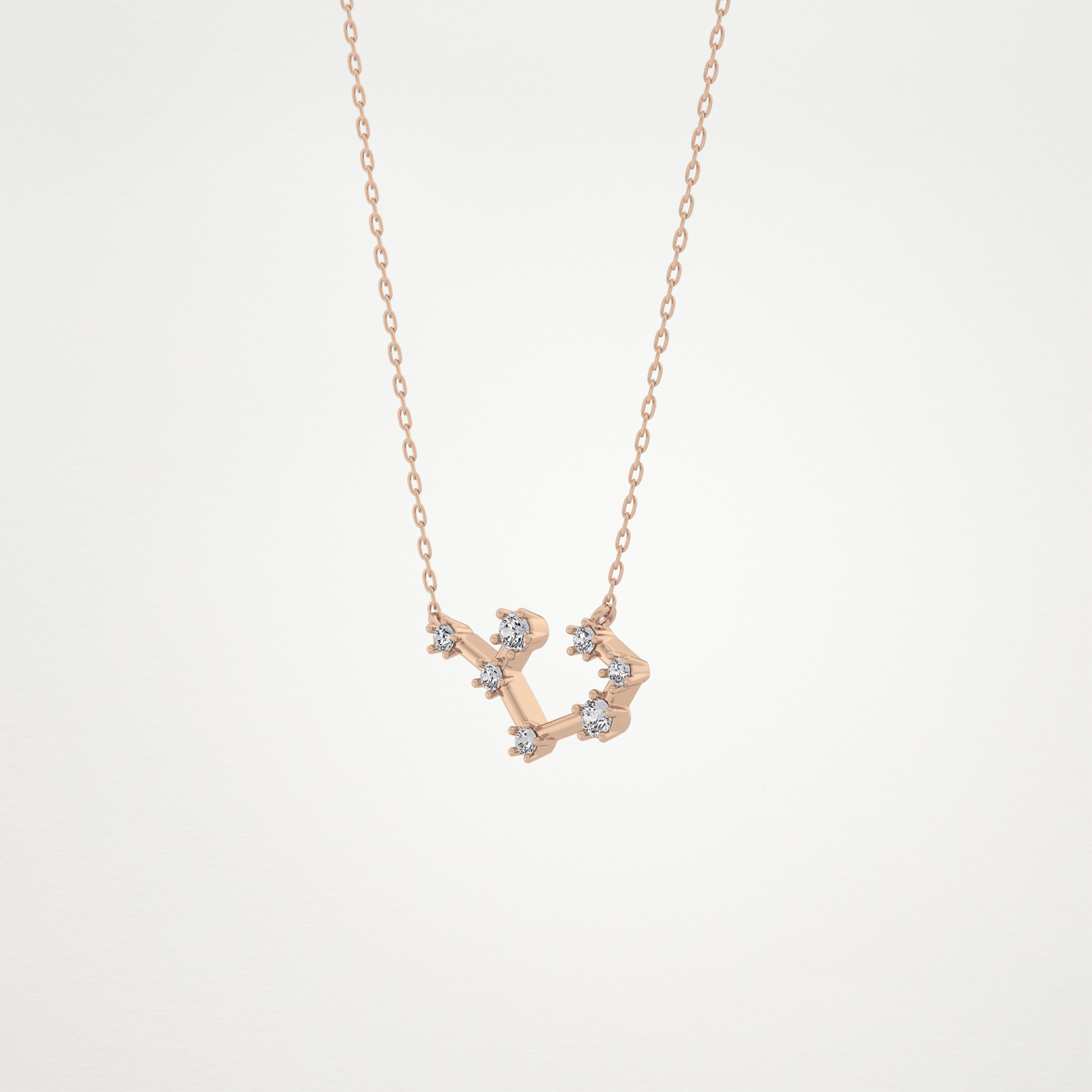 0.111 CT Moissanite Random Necklace in 14K or 18K Solid Gold – DEF Color, VVS Clarity
